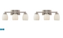 Macy's Northport 3-Light Vanity in Satin Nickel - LED, 800 Lumens (2400 Lumens Total) with Full Scale Dimming Range